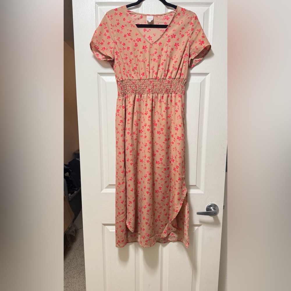 Kaileigh Women's Nude Floral Maxi dress